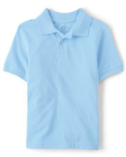 The Children's Place Boy's Uniform Polo, Brook Blue, M 7/8 , 193511084222