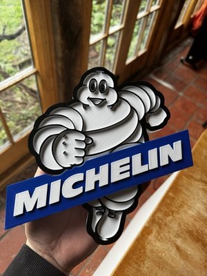 Michelin Man Style 3D gedrucktes Wandschild | Reifen Garage Werkstatt Deko.