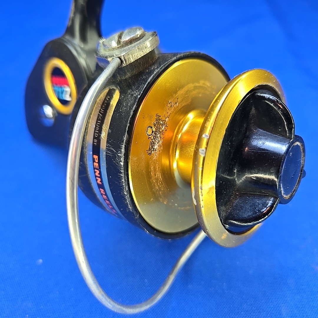 Moulinet De Pêche Vintage Penn 712Z – Noir Et Or – Fabriqué Aux USA – Eau Douce Et Mer