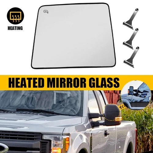 For 2008-2016 Super F250 RH 350 Duty 450 Tow Mirror Heated Glass Upper Driver
