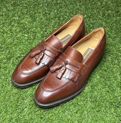 Johnston & Murphy Men's Burgundy Leather Tassel Loafers. Size 8.5 D/B NEW