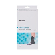 McKesson Black Ankle Support X-Large Figure-8 Strap / Hook and Loop Closure /