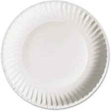 AJM Packaging Corporation White Paper Plates, 9" Diameter, 100 Count