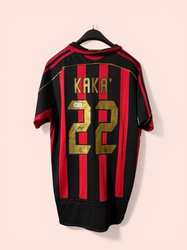 Kaka AC Milan Autographed Soccer Jersey Beckett Authenticated COA: BF98670