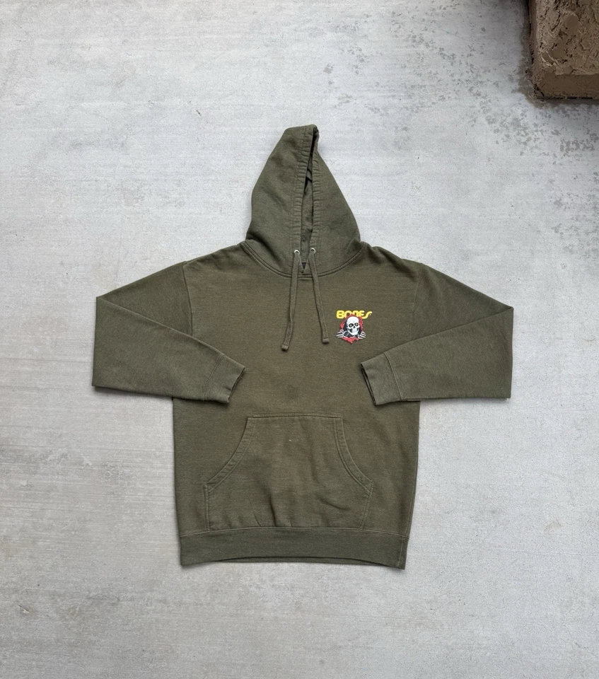 Powell Peralta Hoodie Mens Large Green Bones Fleece Pullover Sweatshirt Skater - Image 3 of 4