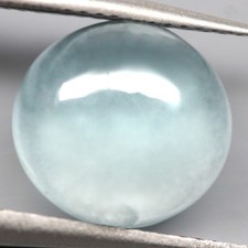 3.75Ct. Natural Aquamarine Ocean Blue Antique Cabochon Unheated Brazil Ravishing