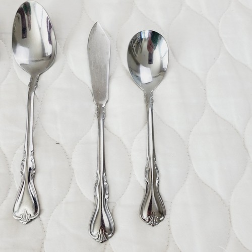 Set cucchiai forchette e coltelli vintage Cambridge 36 pz acciaio inox MCM - Foto 5 di 11