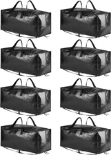 Spaceaid Heavy Duty Moving Bags 8 Pack, Large Storage Totes Bins with Backpack S