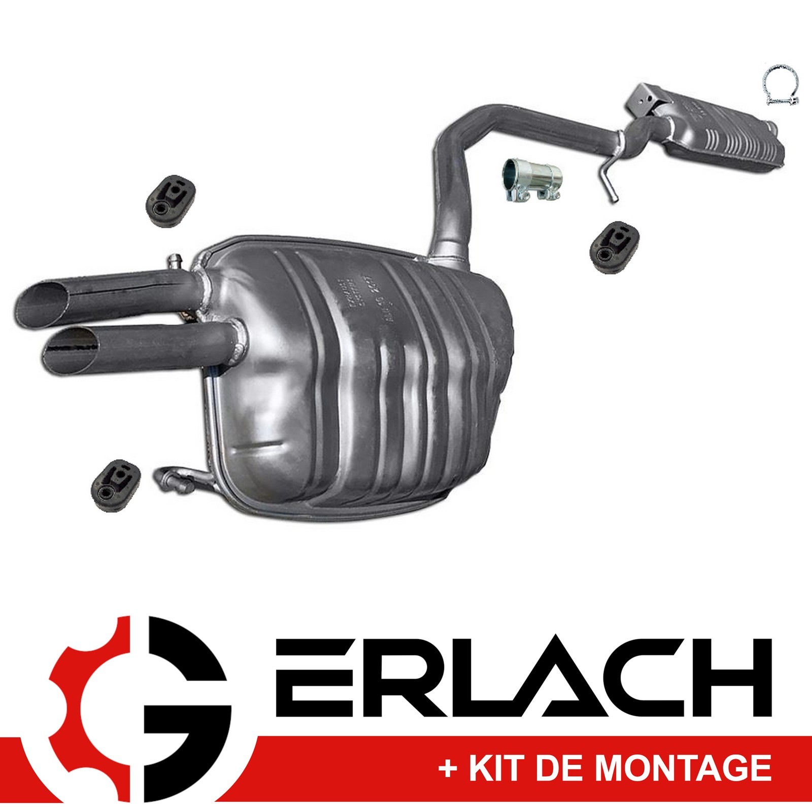 Silencieux arrière pour rénovation échappement Mercedes Classe C W204 CDI