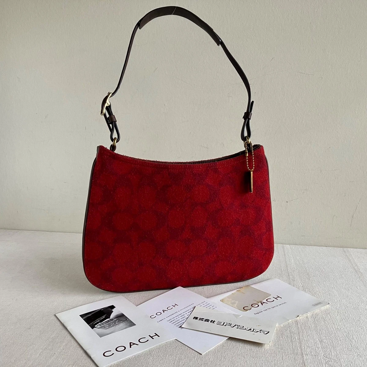 バッグ coach wool handbag leather signature Coach Wool Exterior Bags & Handbags for Women Baguette for sale | eBay