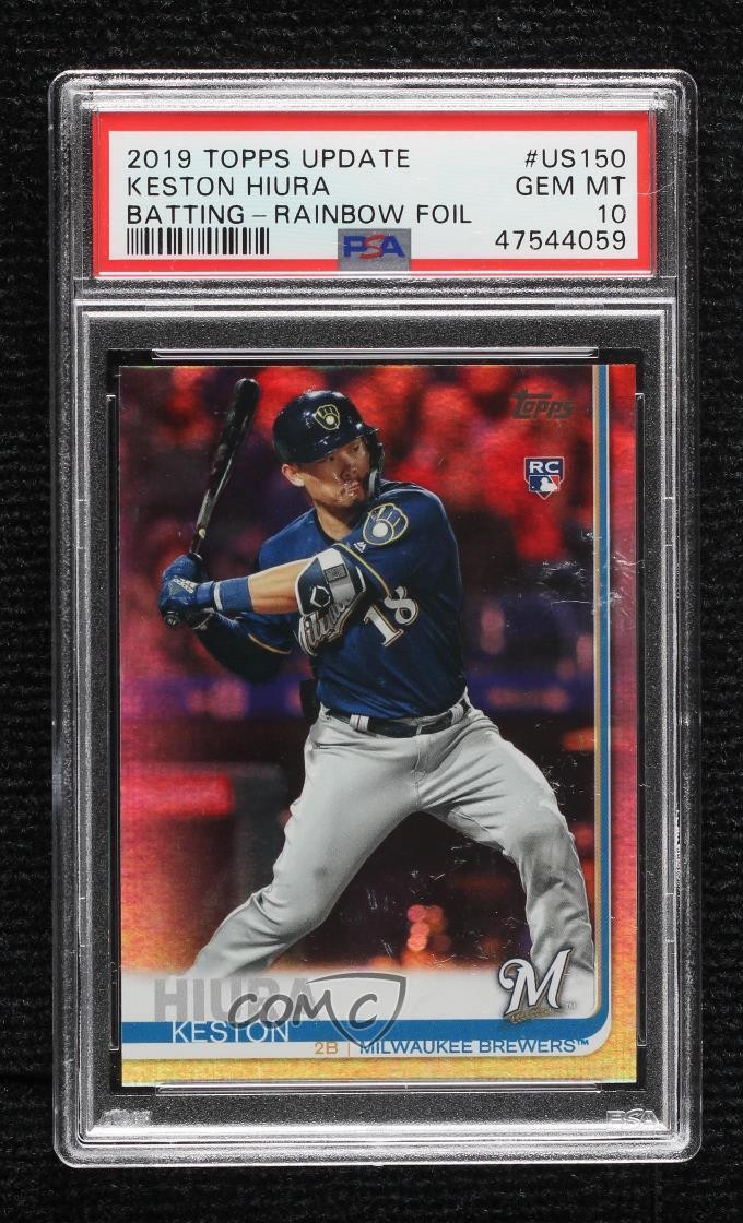 2019 Topps Update Rainbow Foil Keston Hiura #US150 PSA 10 GEM MT 18bz