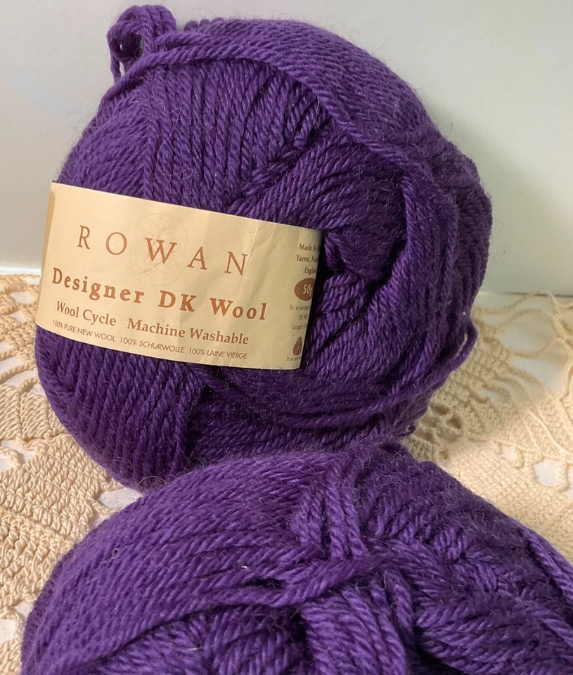 Rowan Designer DK Wool Yarn Lot of 2 Purple 687 Washable New Pure New Wool - Image 4 of 4
