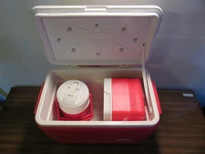 Igloo Legend Red Cooler 3-Pc. 1990s Set USA—$10/Pc.—Chest/Lunch Box/Water Jug