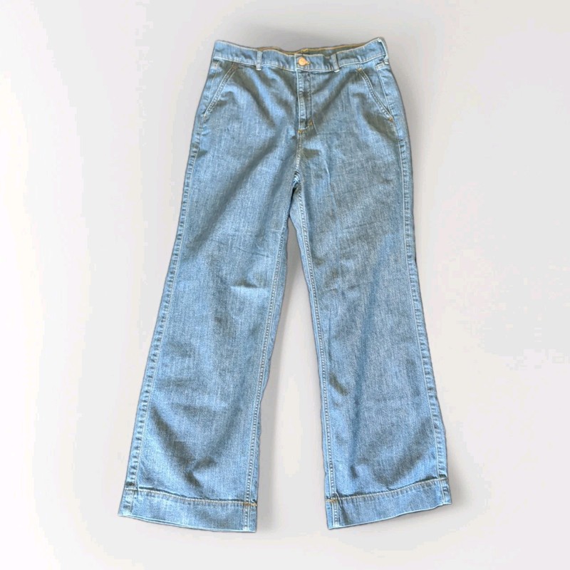 NWOT - J Crew Jeans Womens 29 Blue Denim Wide Leg 