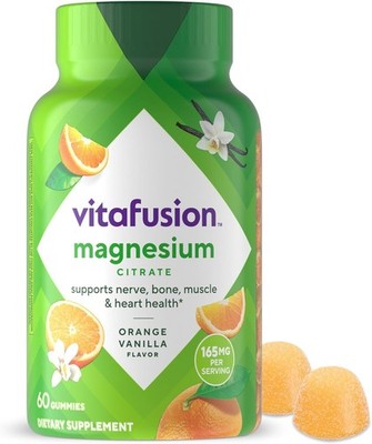 Vitafusion Magnesium Supplement Gummies Orange Vaniilla 60ct Exp: 04/26
