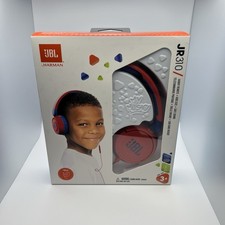 JBL JR 310 Kids Size On-Ear Headphones with Safe Sound - Red  Blue I Brand New 