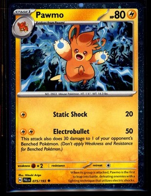 1x Pawmo 75/193 and 1x Pawmi 74/193 Cosmos Holo Rare TCG Pokemon NM 0101#273-290