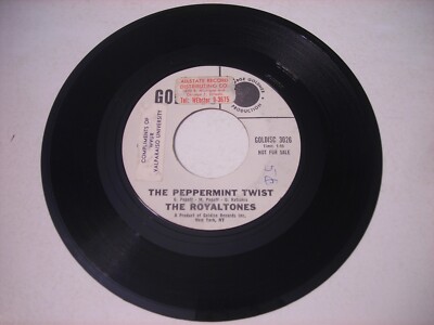 PROMO The Royaltones The Peppermint Twist / Scotch N' Soda 1961 45rpm VG+