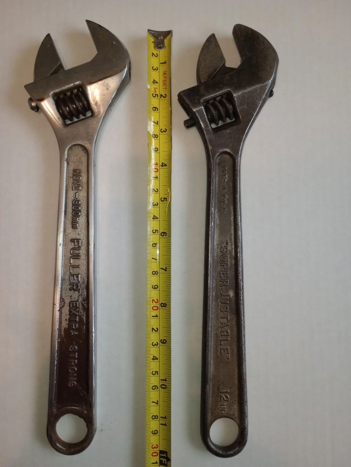 VINTAGE J.H. WILLIAMS 12”. "SUPER JUSTABLE" And A FULLER 12" WRENCH .