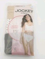 Jockey 3-Pack Breathe Comfort French Cut Panty 5/S Underwear 100 Cotton New