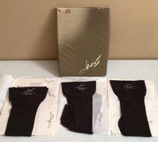 Vintage 3 Pair Hanes Cantrece All Nylon Sandalfoot Stockings Pantyhose 10-11 Med