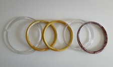Plastic Craft Rings - Macrame - 5 Assorted Colors; 4-5  Wide and 1 - 6  wide
