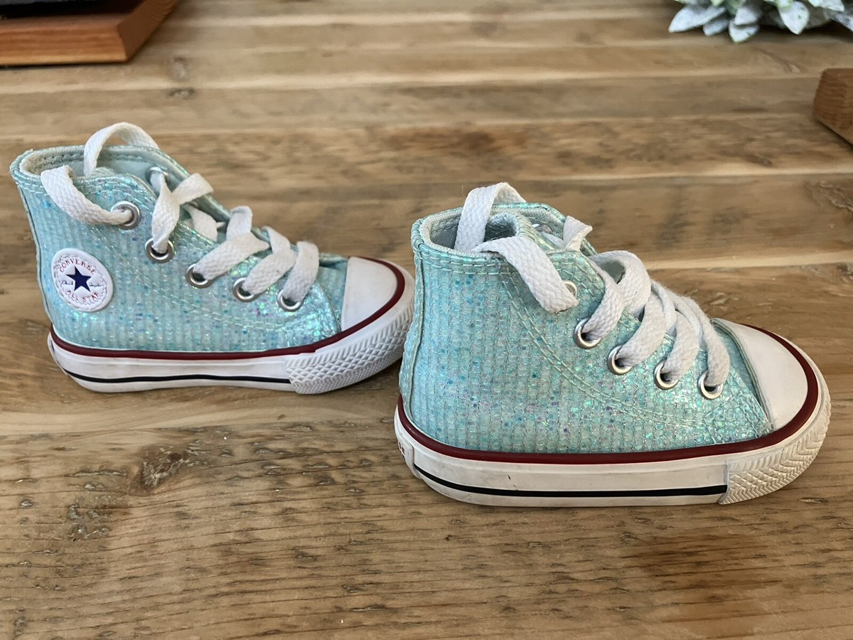Infant top converse glitter