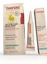 (2) Thayers Rapid Acne Treatment & (1) Let’s Be Clean Water Cream. Lot Of 3 Tota
