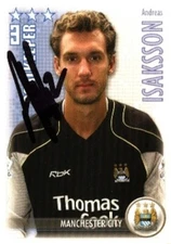 Andreas Isaksson - Man City - Signed Trading Card - COA - (35818)