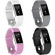  For Fitbit Charge 2 Strap Replacement Silicone Watch Band Fitness Wristband