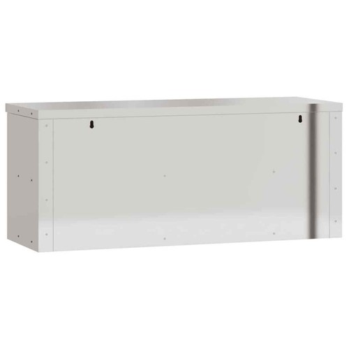 vidaXL Kitchen Wall Cabinet with Sliding Doors Stainless Steel HEE - Picture 8 of 10