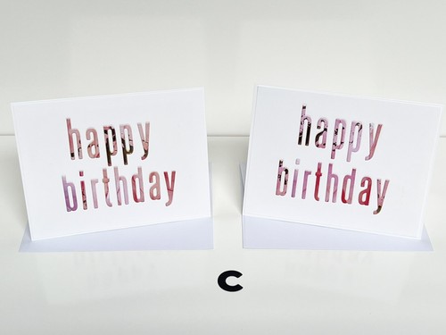 Handmade Birthday Greeting Card - Foil marble “Happy Birthday” Sentiment - Picture 6 of 10