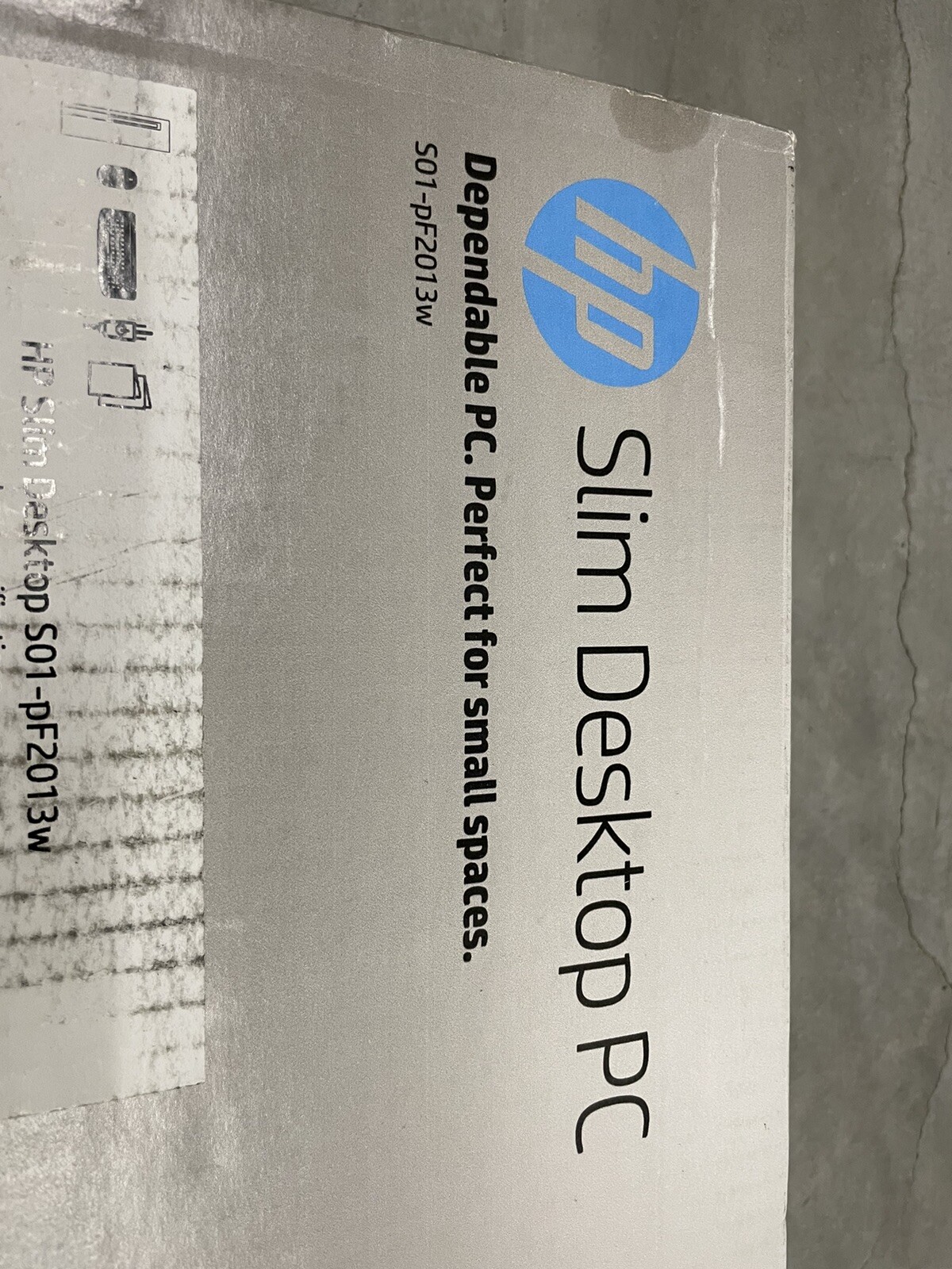 HP S01pF2013w Slim desktop PC 256GB SSD, Intel Core i310105, 8GB RAM