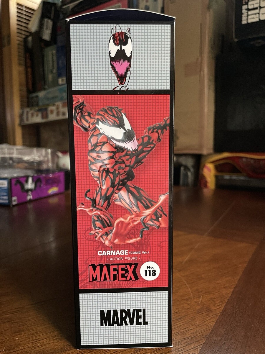Genuine Mafex Carnage 118 Comic Version Medicom Action Figure
