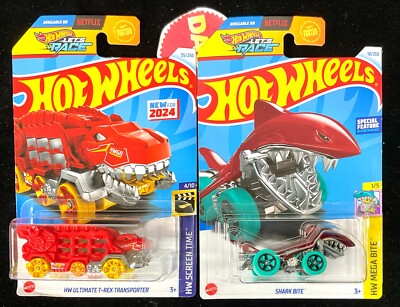 Hot Wheels 2024 HW Ultimate T-Rex Dinosaur Transporter Shark