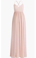 NWT JCREW $178 Long drapey spaghetti-strap dress Sz2 In Soft Apricot G3513