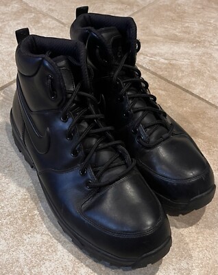 NIKE 454350-003 BLACK MANOA LEATHER MENS BOOTS SIZE US 10 | eBay display picture 2