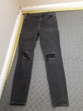 American Eagle Jeans Women's Sz. 2 Short High-Rise Jegging Black 25 x 25 #S194