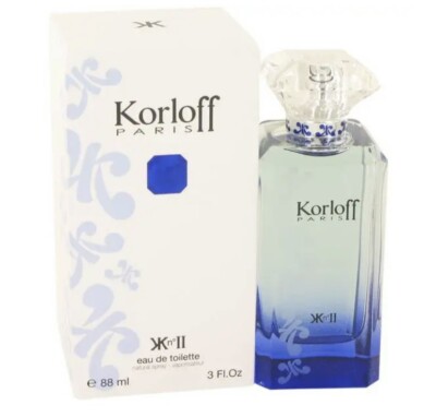 Korloff Paris Blue II by Korloff, 3 oz EDT Spray for Unisex NEW  