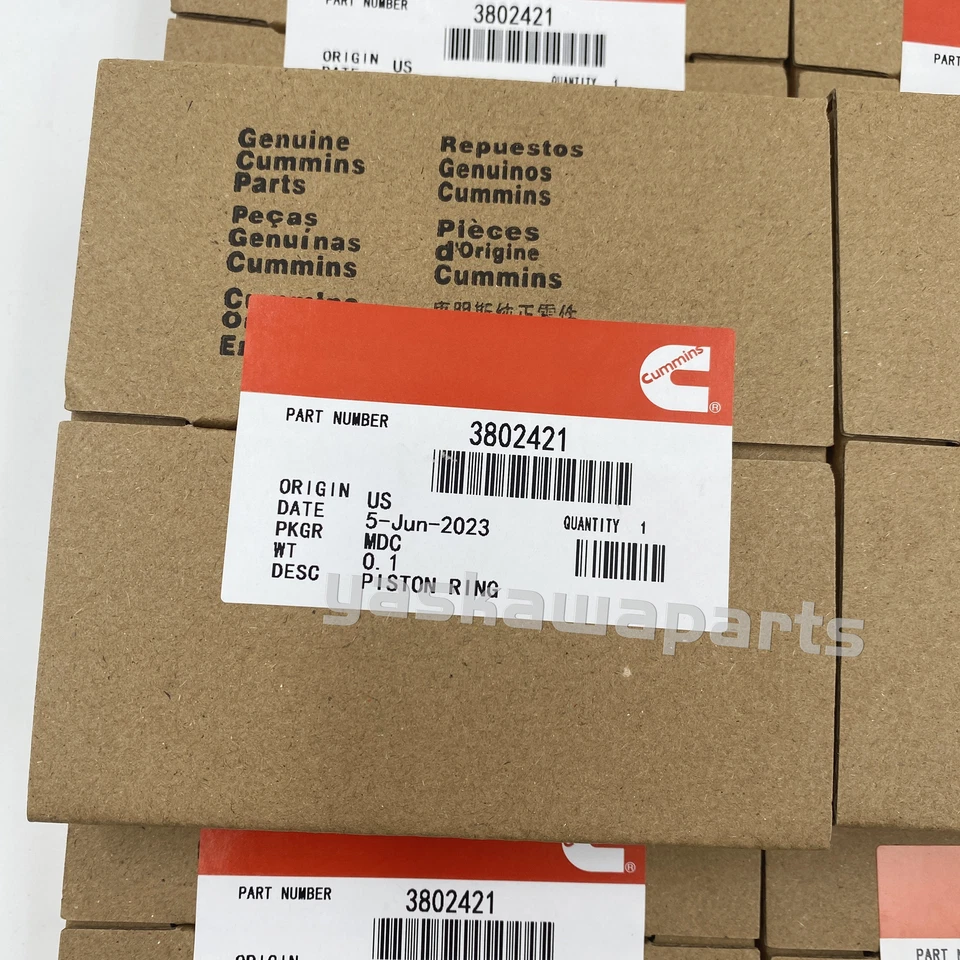 6Set Standard STD Piston Rings For 89-98  Cummins 4BT 6BT 5.9 12V 24V 3802421 US - Image 2 of 4