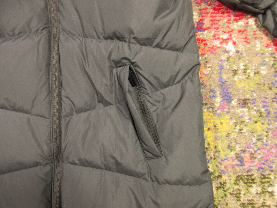 Adidas Long Padded DownJacket Womens S Black Hooded Puffer Parka HM7163 Warm-Up - Image 3 of 4