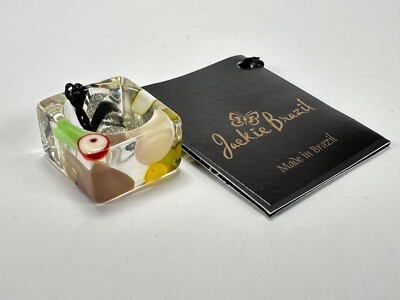Jackie Brazil ''Past Present Urca'' Cascade Square Resin Ring (R3256) Size UK O
