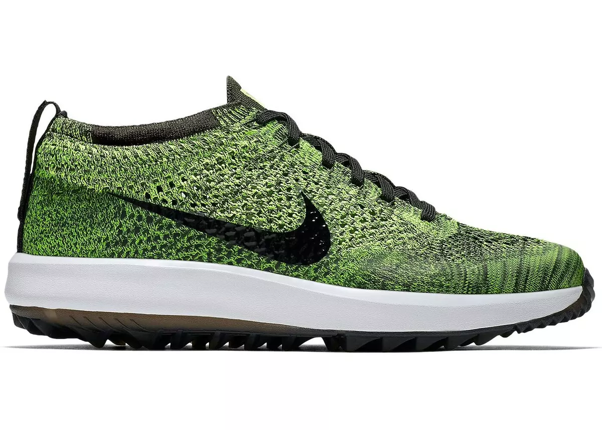 Women s Nike Flyknit Racer G Sequoia Green Volt Black 909769 700