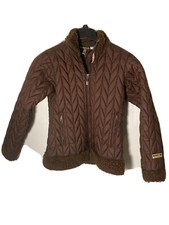 Patagonia Vintage Quilted Sherpa Trim Insulated Jacket -Maroon -USA Made-Size XS