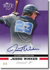 JESSE WINKER 2012 Rize Rookie Autograph PURPLE Auto RC #/5