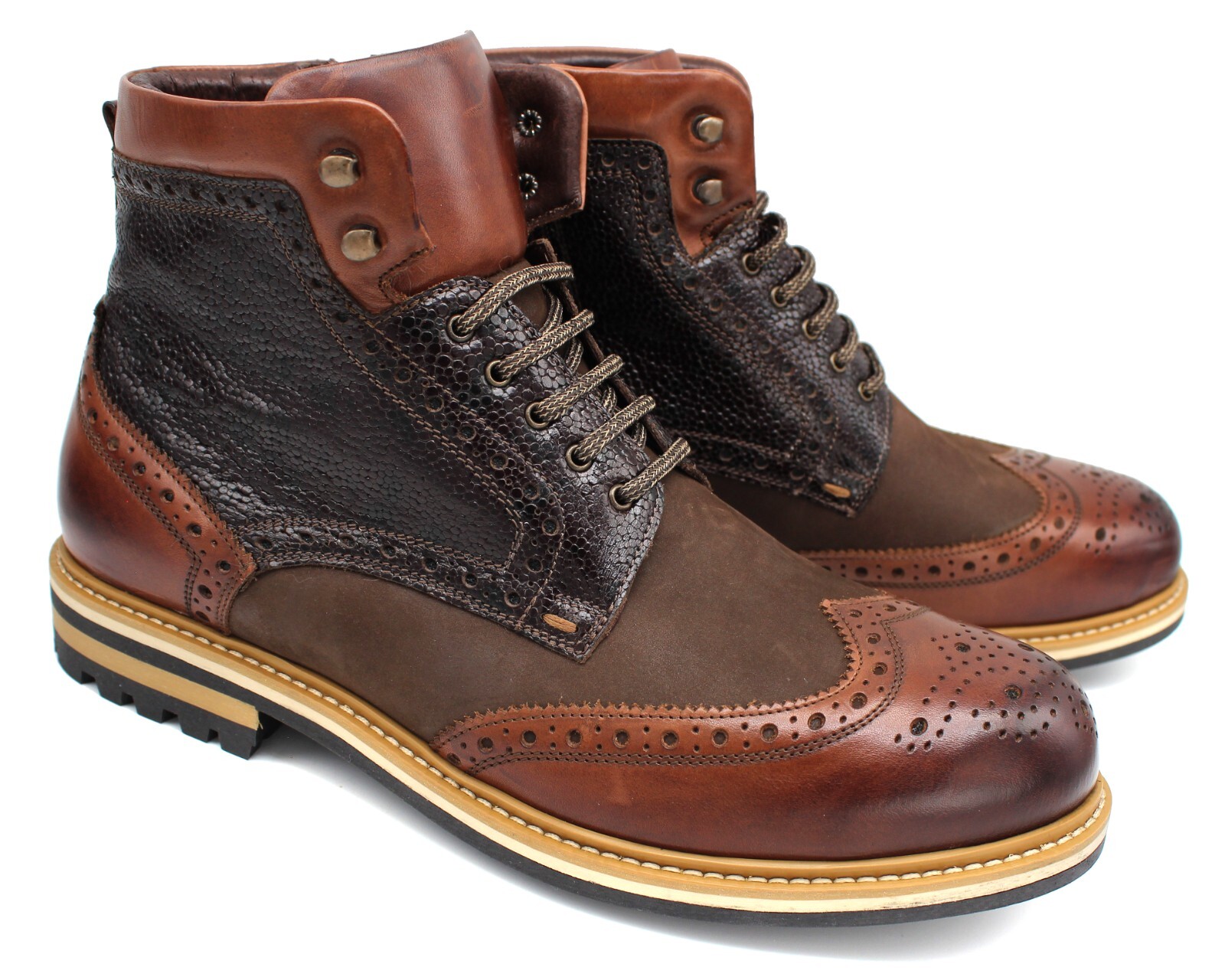 *F29 UK 7 MENS BROWN ITALIAN LEATHER 