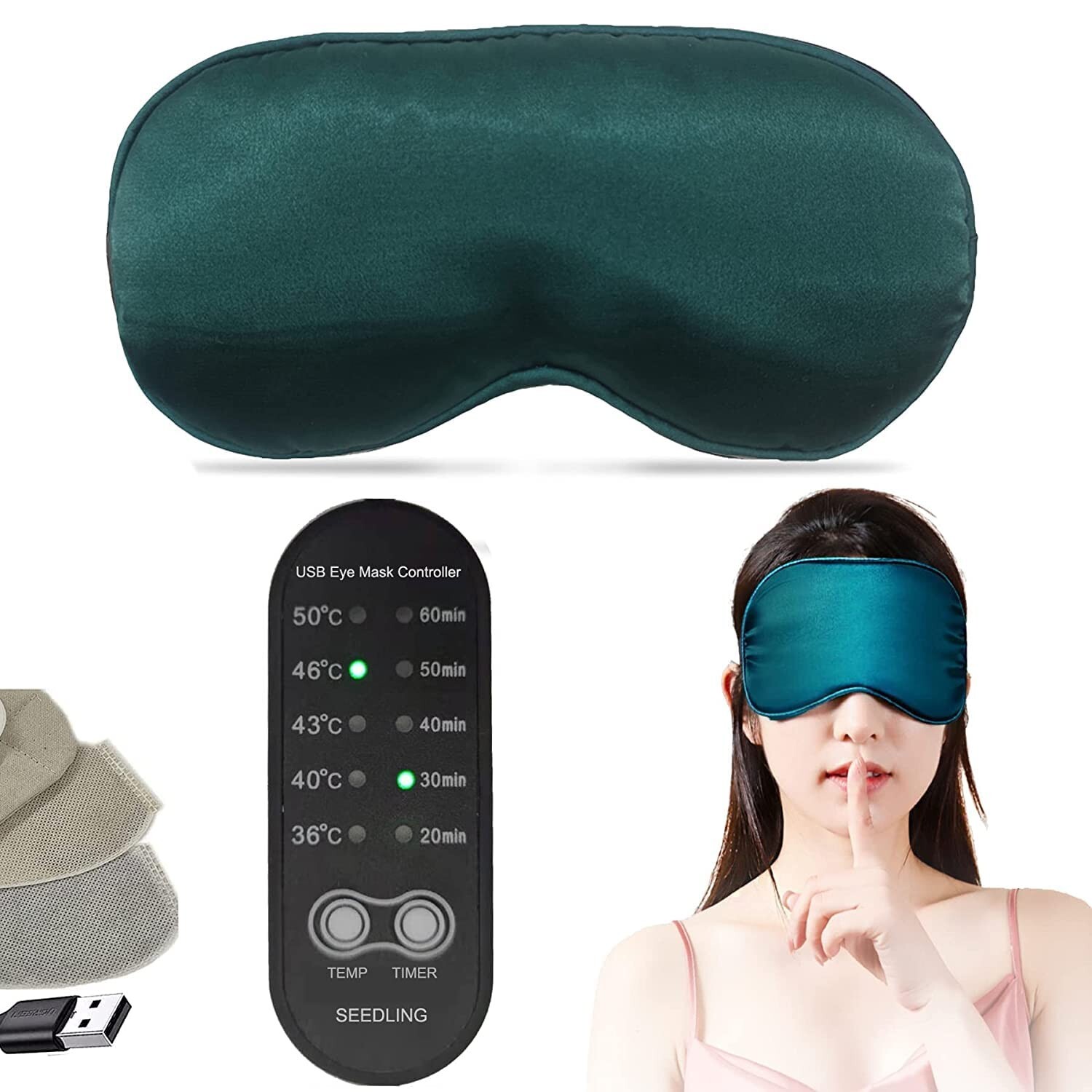 Heated Eye Mask, Dry Eyes, Sleep Mask, Use DampHeat Therapy To Unclog