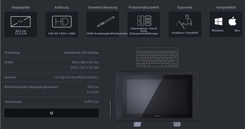 WACOM CINTIQ 22hd Touch -KAUM VERWENDET , -WIE NEU , -1A ZUSTAND - Bild 5 von 13