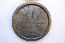 Wandbild  Wandrelief  Stadtansichten Esslingen - rund  Zinn  Bild  Kunsthandwerk