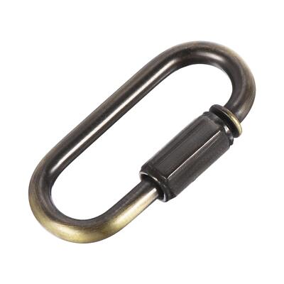 4x Kettenverbinder 4mm dicke Quick Link Schraubverschluss Ovale Clips Bronze